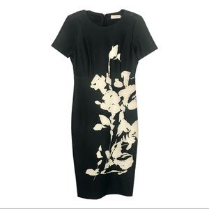 Calvin Klein Abstract Floral Scuba Sheath Dress